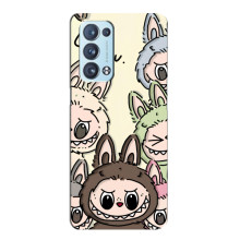 Чохол з Лабубу на Oppo Reno6 Pro 5G (Колаж Лабубу)