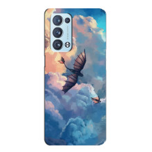 Чохол з принтом дракон Беззубик OPPO Рєно6 Pro 5G (Беззубик в небі)
