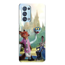 Чехол Зоотрополіс на Oppo Reno6 Pro 5G – Ник Джуди и змея