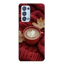 Чехол с уникальным дизайном «Осень с кофе» для Oppo Reno6 Pro 5G – Кофе на пледе