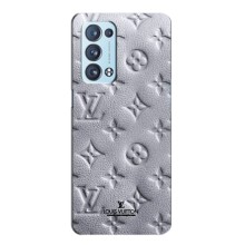 Текстурный Чехол Louis Vuitton для Оппо Рено 6 Про (5G) – Белый ЛВ