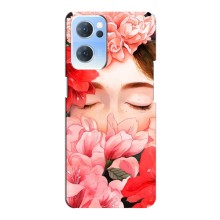 Чехлы (ART) Цветы на Oppo Reno7 5G (VPrint) (Очі в квітах)