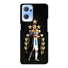 Чехлы для Oppo Reno7 5G (Leo чемпион) (AlphaPrint) (Месси Король)