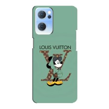 Чохли Луі Вітон для Oppo Reno7 5G (AlphaPrint - LOUIS VUITTON) (Міккі Маус LV)