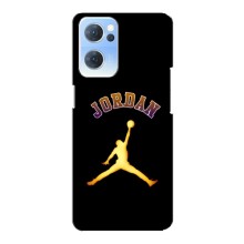 Чехлы для Oppo Reno7 5G - с картинкой JORDAN (AlphaPrint) (Jordan Gold)