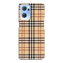 Чохол з Брендами одягу на Оппо Рено 7 (5G) – Burberry стиль