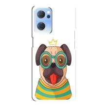 Бампер для Oppo Reno7 5G с картинкой "Песики" (Собака Король)