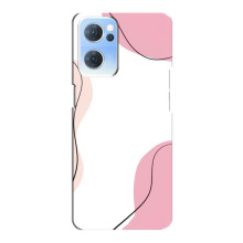 Чехол цветочный дизайн для Oppo Reno7 5G – Розовый фон
