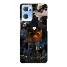 Чехол как приручить дракона на Oppo Reno7 5G – Дракон коллаж