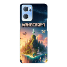 Чохол з картинками Майнкрафт для OPPO Reno7 5G (Лого Майнкрафт)