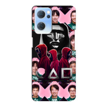 Чехол Гра в кальмара для Oppo Reno7 5G – Персонажи игры кальмара