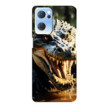 Чехол с картинкой «Хищники» для Oppo Reno7 5G – Крокодил