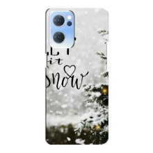 Новорічні, Святкові Чохли для Oppo Reno7 5G - 2024 год – Let it snow