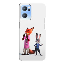 Силіконовий чохол з принтом Зоотрополіс для Oppo Reno7 5G – Джуді і Нік