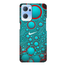 Силиконовый Чехол на Oppo Reno7 5G с картинкой Nike (Найк зеленый)