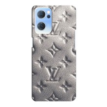 Текстурный Чехол Louis Vuitton для Оппо Рено 7 (5G) (Бежевый ЛВ)