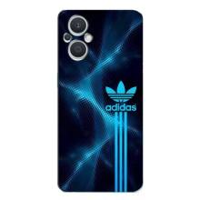 Чохли Адидас для Oppo Reno7 Lite (5G) (AlphaPrint) (Синій Адідас)