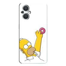 Чjхол з Сімпсонами для Oppo Reno7 Lite (5G) (VPrint) (Гомер з пончиком)