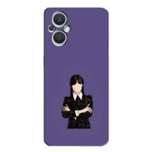 Чохли Венсдей на Oppo Reno7 Lite (5G) Уенсдей (AlphaPrint) (Венздей у чорному)