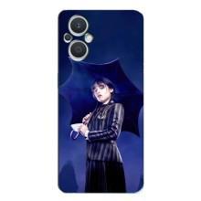 Чохли Венсдей на Oppo Reno7 Lite (5G) Уенсдей (AlphaPrint) (Венздей з парасолькою)