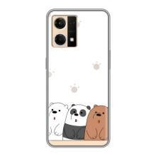 Чохли з зображенням різних тварин на Oppo Reno7 Pro 5G (Здивовані ведмедики)