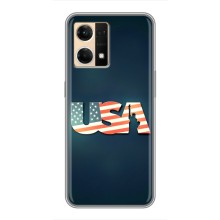 Чехол Флаг USA для Oppo Reno7 Pro 5G (USA)