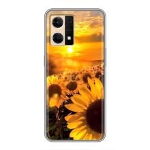 Чехол с Цветами для Oppo Reno7 Pro 5G (поле подсолнухов)