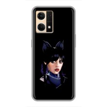 Чехлы Венсдей на Oppo Reno7 Pro 5G Уэнсдей (AlphaPrint) (серьезная Уэнздей)