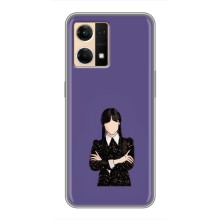Чехлы Венсдей на Oppo Reno7 Pro 5G Уэнсдей (AlphaPrint) (Уэнздей в черном)