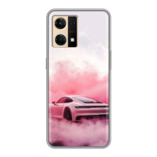 Чехол с авто Порше для Oppo Reno7 Pro 5G – Розовый Порше
