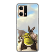 Чехол с мультфильмом Шрек на Oppo Reno7 Pro 5G – Шрек и осел