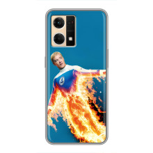 Чехол с принтом Фантастическая четверка для Oppo Reno7 Pro 5G – Человек-Факел