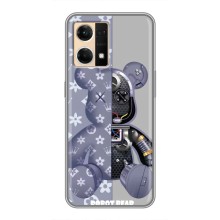 Силиконовый чехол для Oppo Reno7 Pro 5G (Медведь Louis Vuitton)