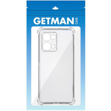 TPU чохол GETMAN Ease logo посилені кути Full Camera для Oppo Reno 7 4G – Прозорий