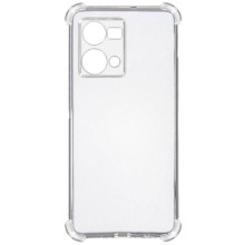 TPU чохол GETMAN Ease logo посилені кути Full Camera для Oppo Reno 7 4G – Прозорий