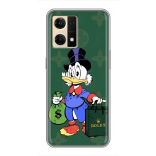 Чехлы для Oppo Reno7 4G - Скрудж МакДак Louis Vuitton (PREMIUMPrint) (Богатая Утка)