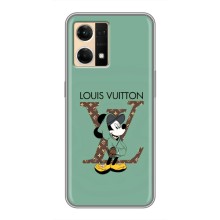 Чохли Луі Вітон для Oppo Reno7 4G (AlphaPrint - LOUIS VUITTON) (Міккі Маус LV)