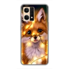 Чохли з картинкою Лисичка для Oppo Reno7 4G (VPrint) (Лисичка в гірляндах)