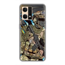 Чехлы с картинкой ЗСУ для Oppo Reno7 4G (AlphaPrint) (Воїн ЗСУ)