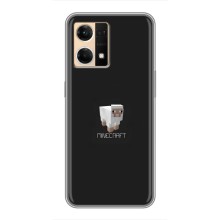 Чохол Майнкрафт на Oppo Reno7 4G (AlphaPrint) Minecraft (Овечка Майнкрафт)