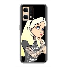 Чохол з друком для Oppo Reno7 4G - (Мода) (AlphaPrint) (Дівчина в тату)