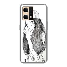Чохол з друком для Oppo Reno7 4G - (Мода) (AlphaPrint) (Фото дівчини)