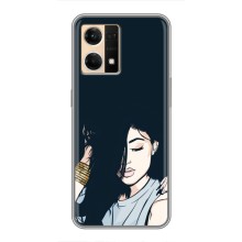 Чохол з друком для Oppo Reno7 4G - (Мода) (AlphaPrint) (Гарна дівчина)