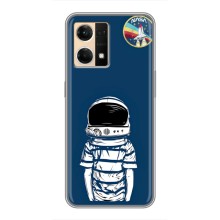 Чохол NASA для Oppo Reno7 4G (AlphaPrint) (Хлопчик в шоломі)