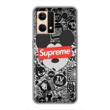 Чехол с Брендами одежды на Оппо Рено 7 (4G) – Supreme Маус