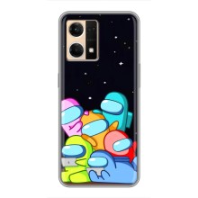 Чохли Амонг Ас для Oppo Reno7 4G (AlphaPrint) (Скіни в космосі)