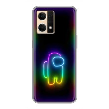 Чохли Амонг Ас для Oppo Reno7 4G (AlphaPrint) (Яскравий скін)