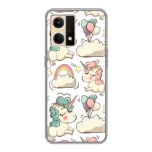 Чохол для OPPO Reno7 4G - (Єдинорожки - Новинки) (AlphaPrint) (Єдиноріжки)