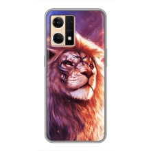 Чохол з картинкою ЛЕВ для Oppo Reno7 4G (VPrint) (Красочний Лев)