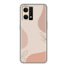 Чехол цветочный дизайн для Oppo Reno7 4G – Коричневый фон